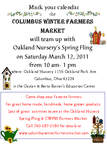 CWFM at Oakland Nursery Spring Fling 